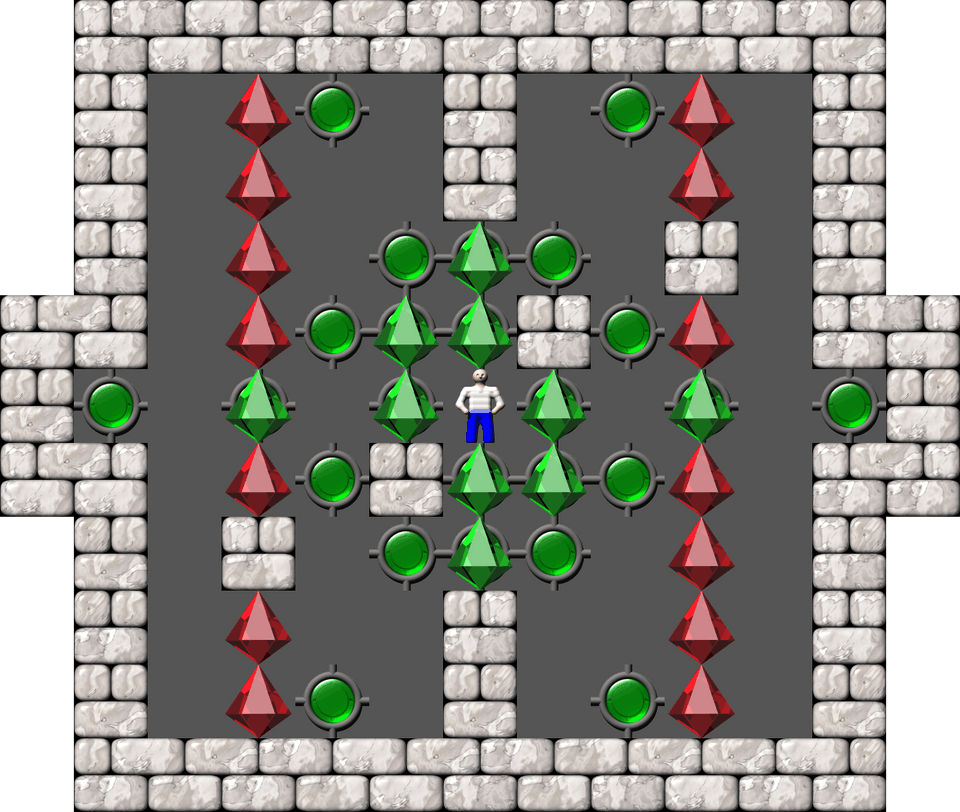 Sokoban Monry and Panda Arranged level 84